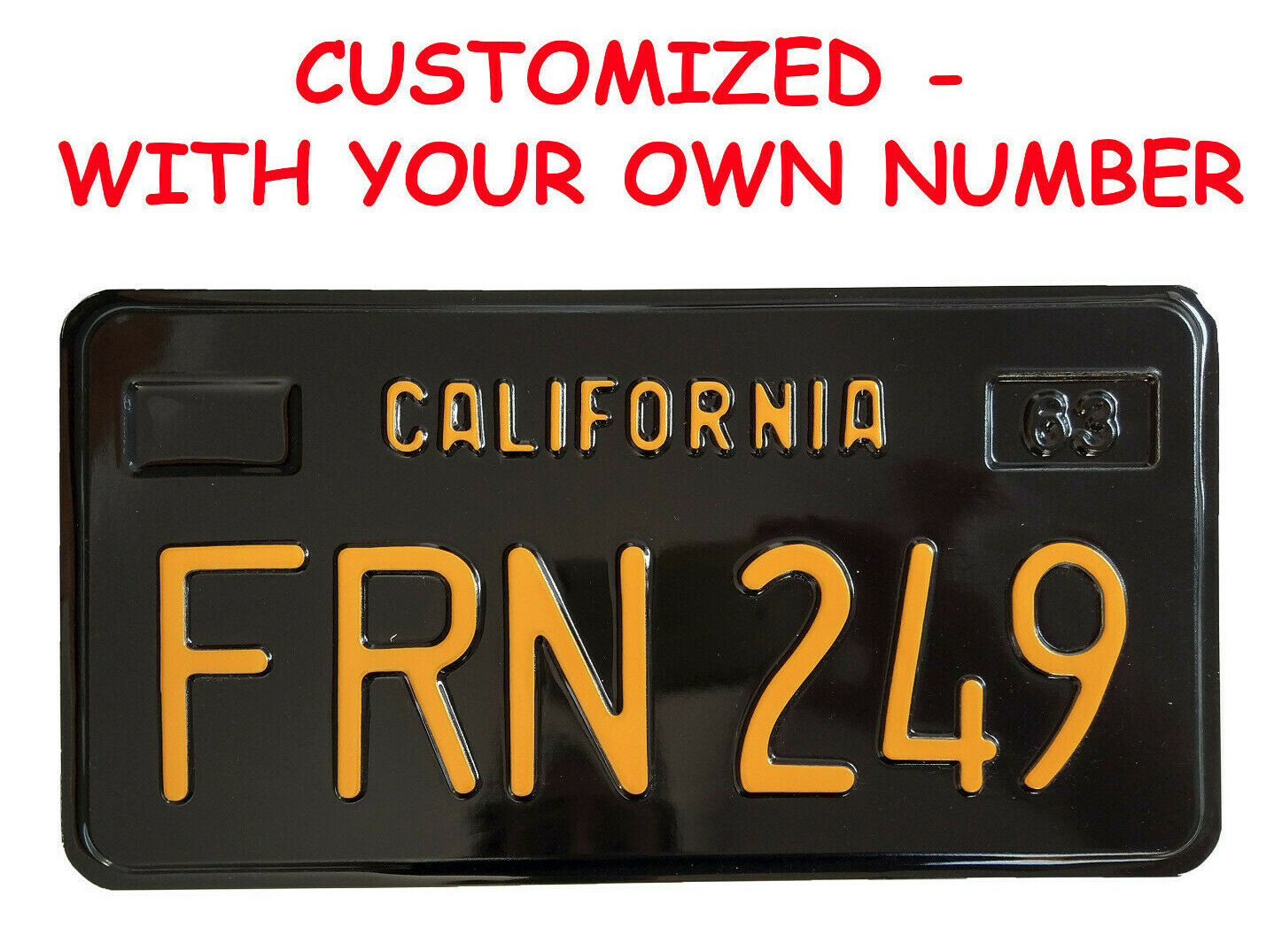 California 1963 METAL EMBOSSED License Plate Personalized Custom Car Auto California 1963 METAL EMBOSSED License Plate Personalized Custom Car Auto
