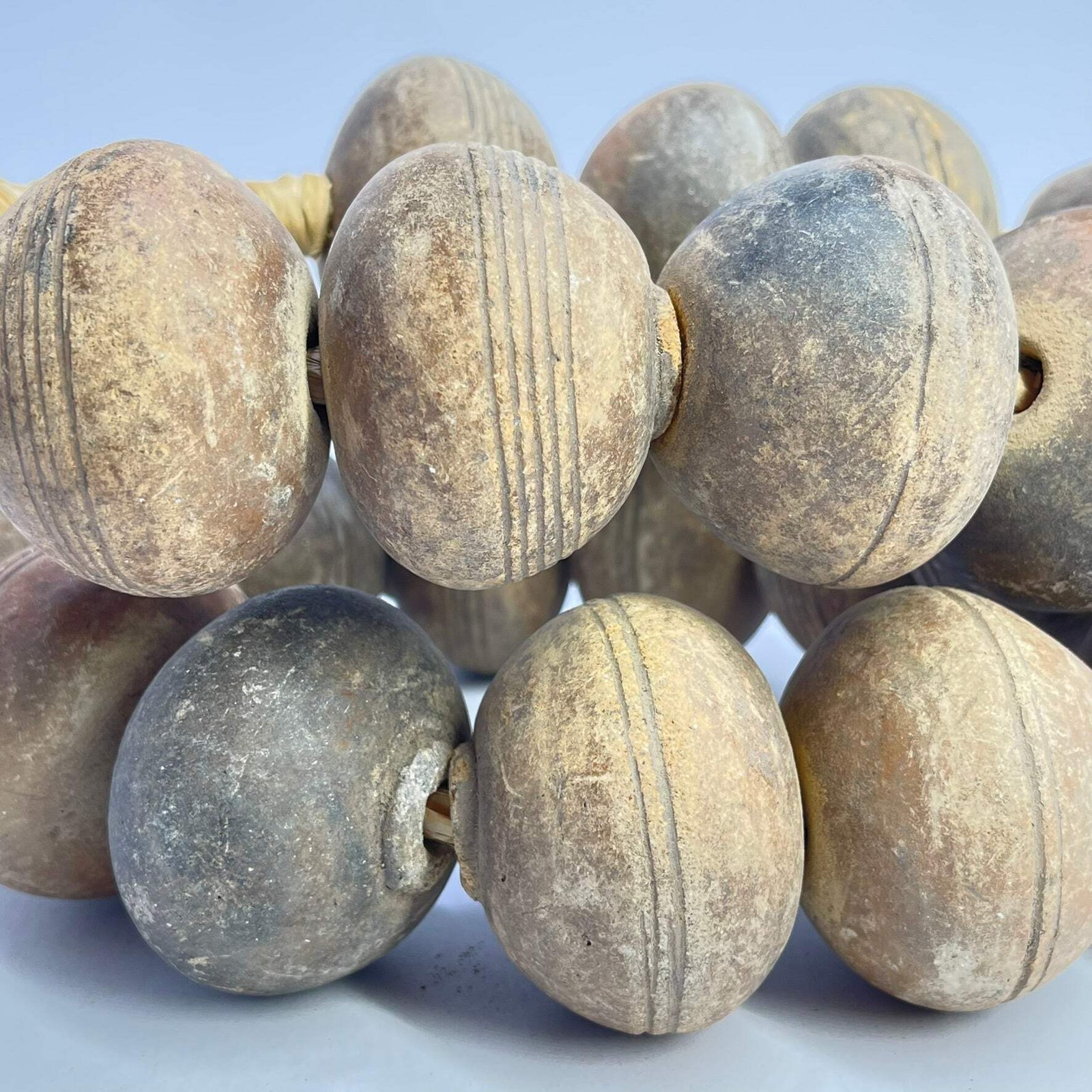 Large Ancient Clay Spindle Whorls Mali 37inch