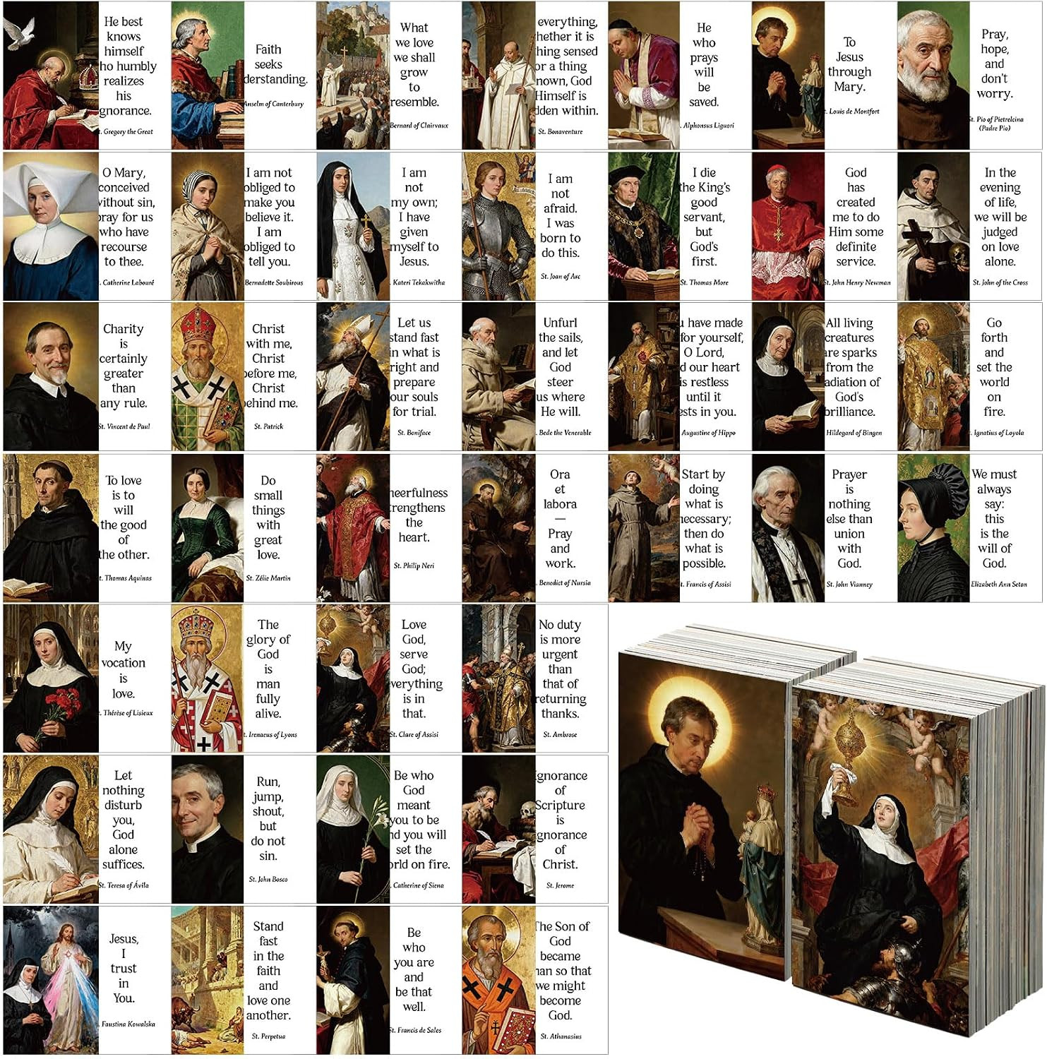 120 Pcs Catholic Saints Quotes Prayer Cards 40 Styles Holy Prayer 120 Pcs Catholic Saints Quotes Prayer Cards 40 Styles Holy Prayer