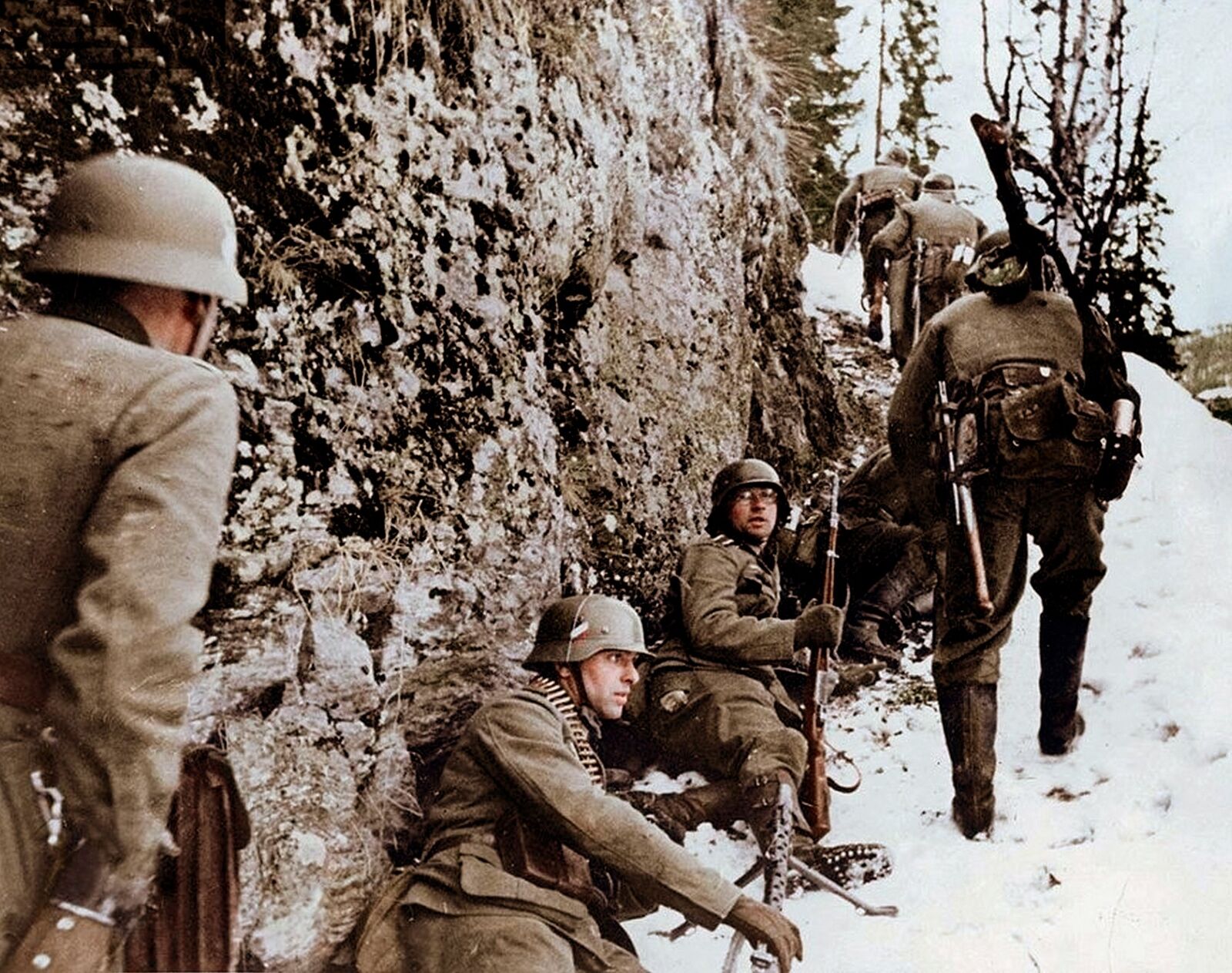 WW2 1940 GERMAN TROOPS in NORWAY Photo  (179-y )