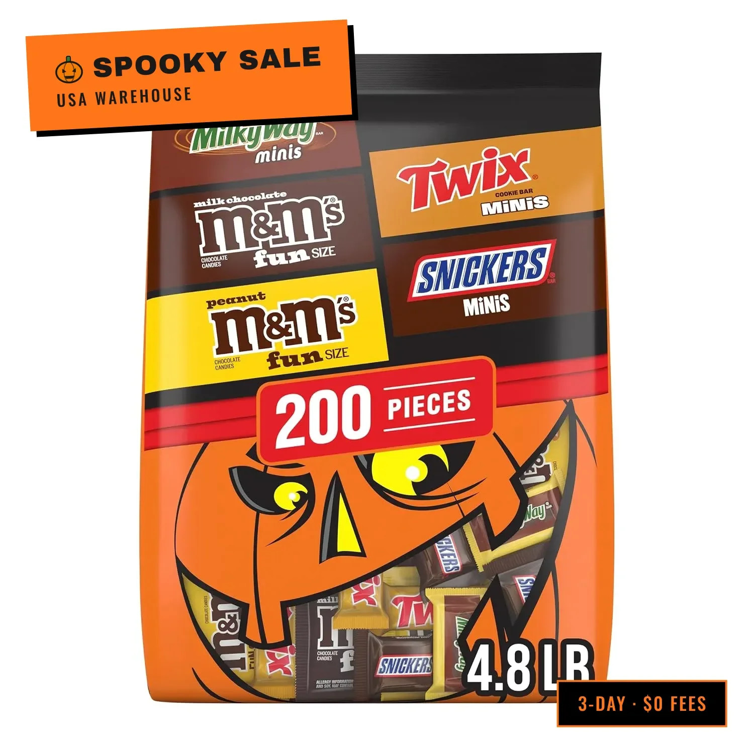 M&M\'S, SNICKERS, TWIX & MILKY WAY Milk Chocolate Halloween Candy Variety Pack, 2