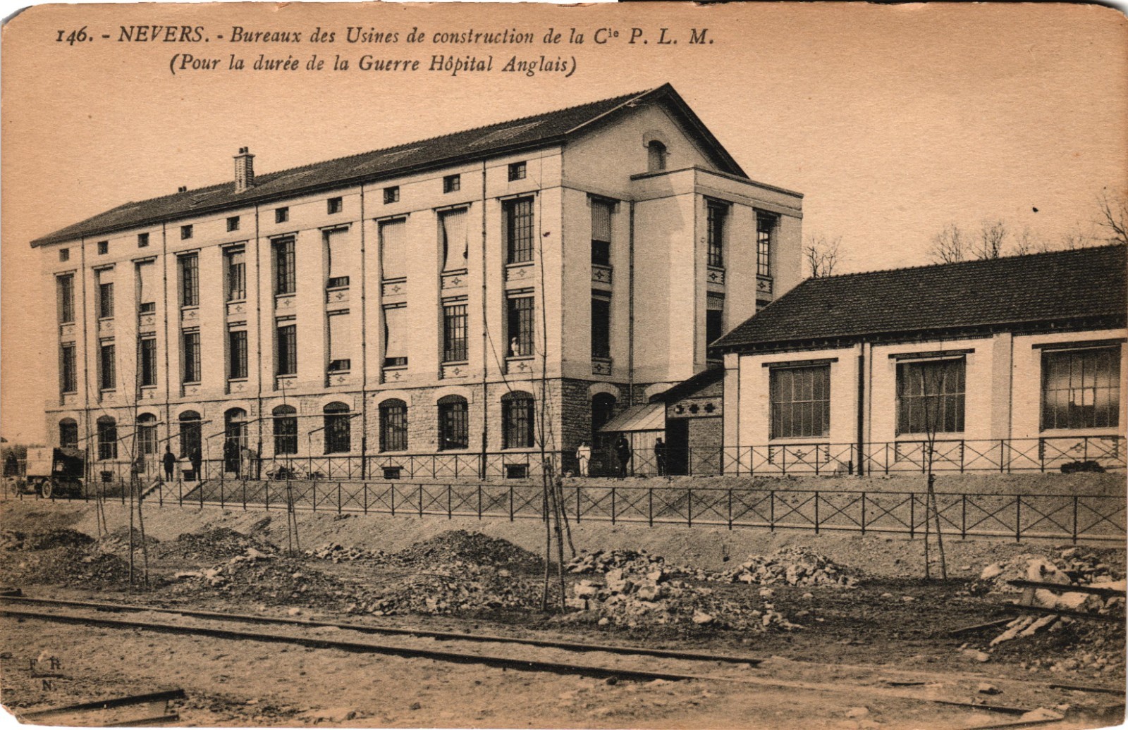 FRANCE Nevers ~ Hôpital Anglais during WWI Vintage Postcard