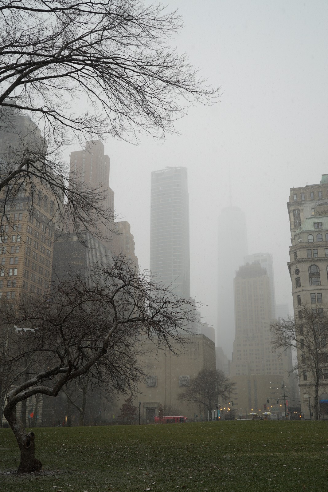 Mysterious New York Fog Cityscape Skyscrapers Urban digital healing art download