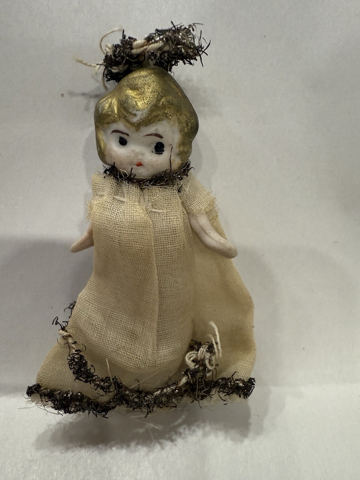 Penny Doll Angel Bisque Moveable Arms 2.5 In Vintage 1940’s Baby Porcelain