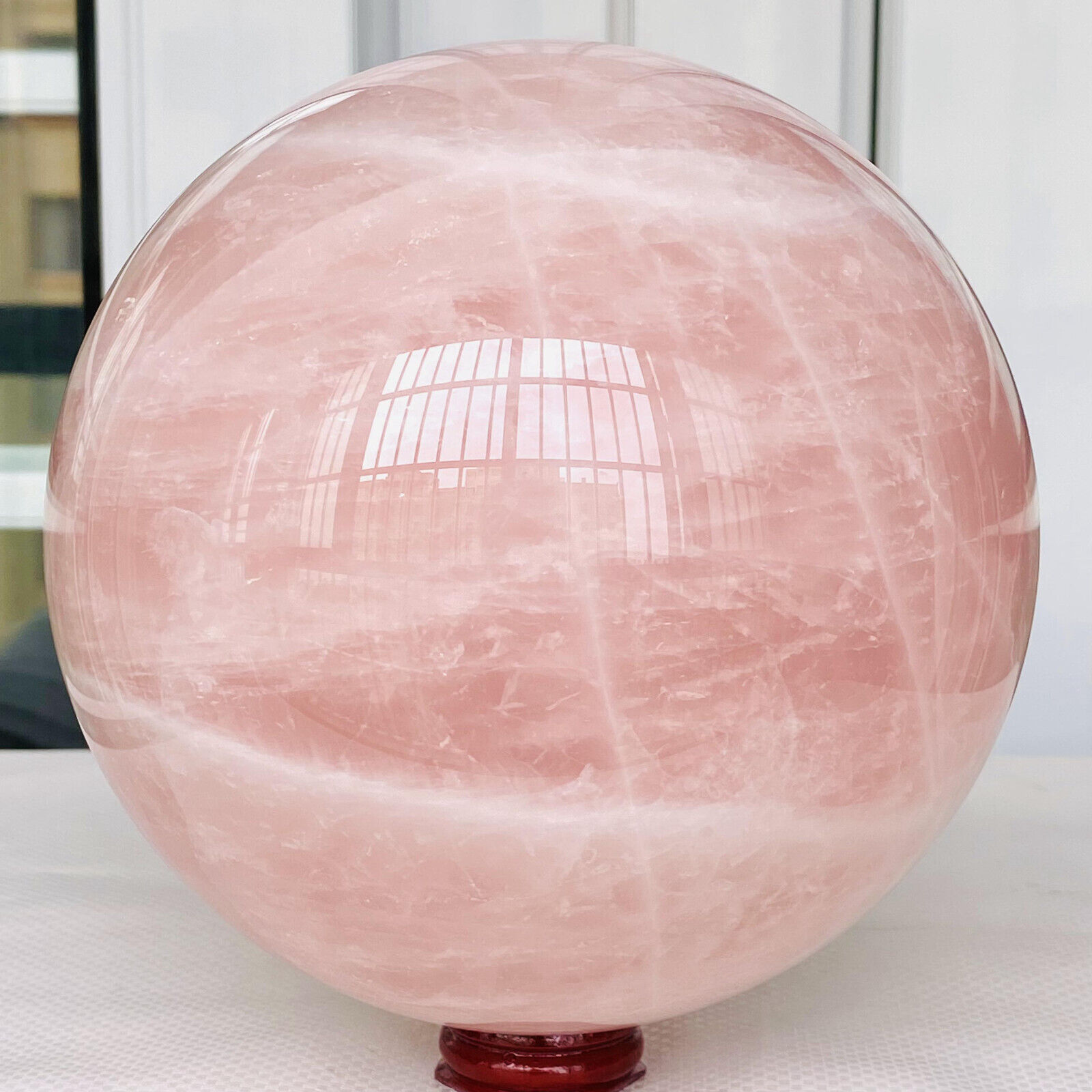 5120g Natural Pink Rose Quartz Sphere Crystal Ball Reiki Healing