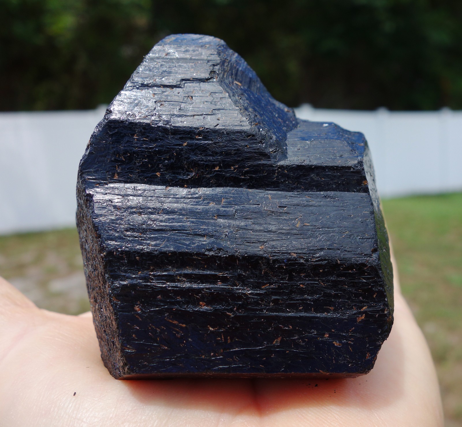 Big Black Tourmaline a Natural Double Terminated Schorl from Brazil