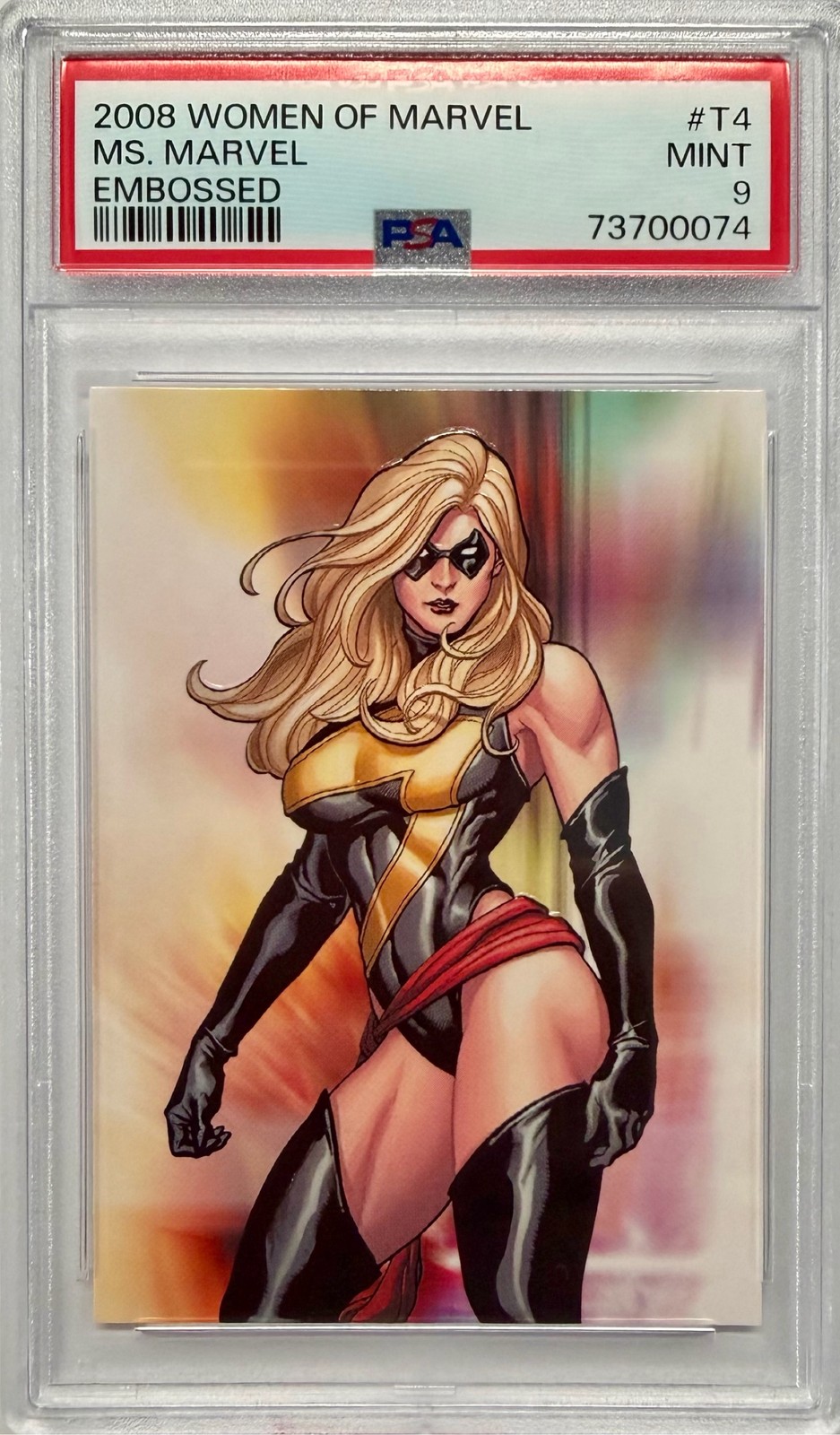 2008 Rittenhouse Women of Marvel Ms. Marvel Embossed #T4 PSA 9 MINT