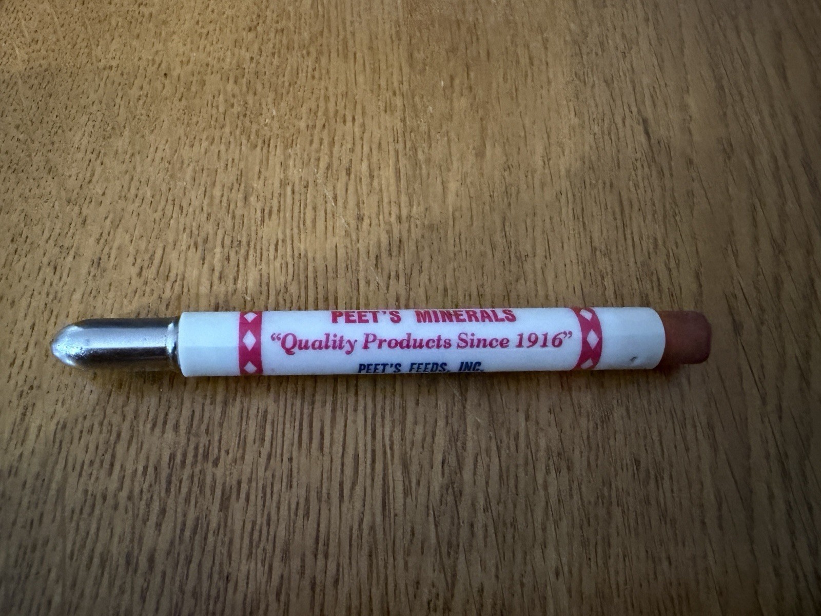 VTG PEET’S MINERALS FEEDS FRANKFORT IN COUNCIL BLUFFS IA BEEMER NE BULLET PENCIL