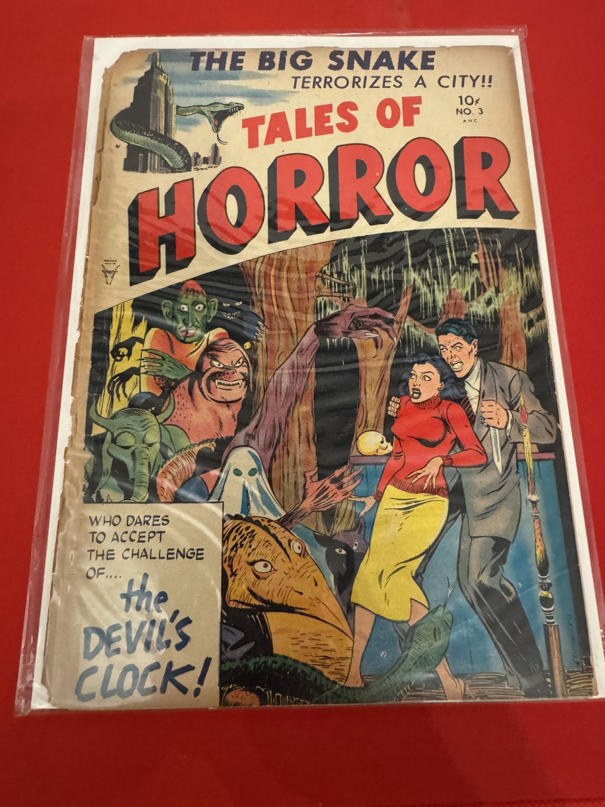 Tales of Horror #3 1952 Toby Pre-Code Horror Myron Fass Devil’s Clock