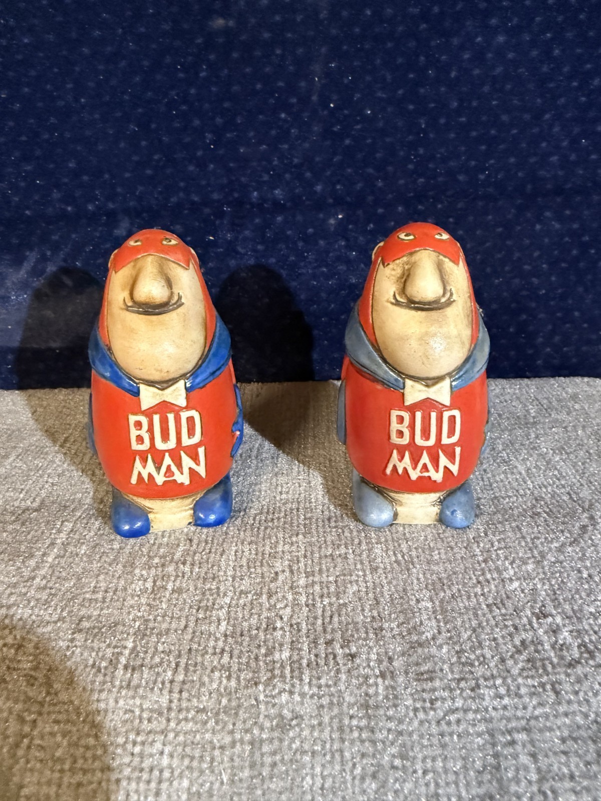 Budweiser Bud Man Advertising Figurines – Pair of 2 Budweiser Bud Man Advertising Figurines – Pair of 2