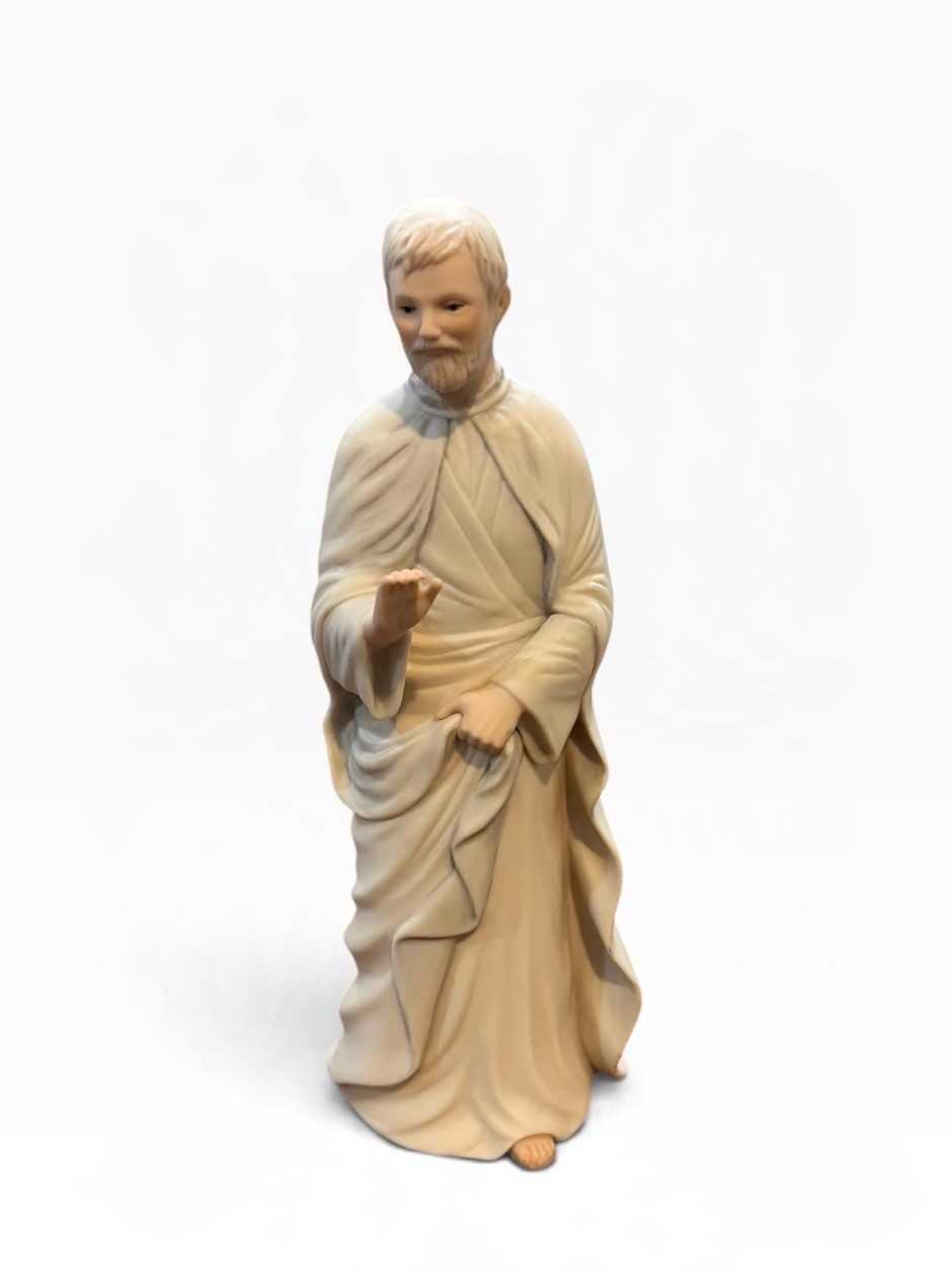 Vintage Cybis Porcelain Joseph Nativity Figurine White Bisque Signed 9” MINT