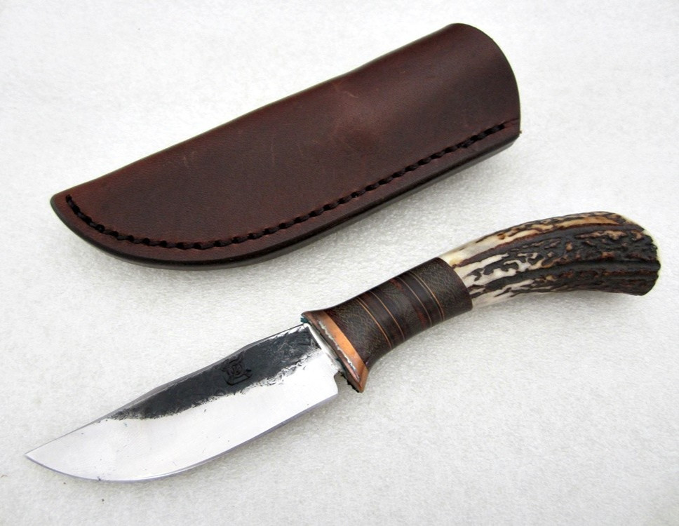 Jim Behring Made Hunting Knife & Sheath 2022 Montana Jim Behring Made Hunting Knife & Sheath 2022 Montana