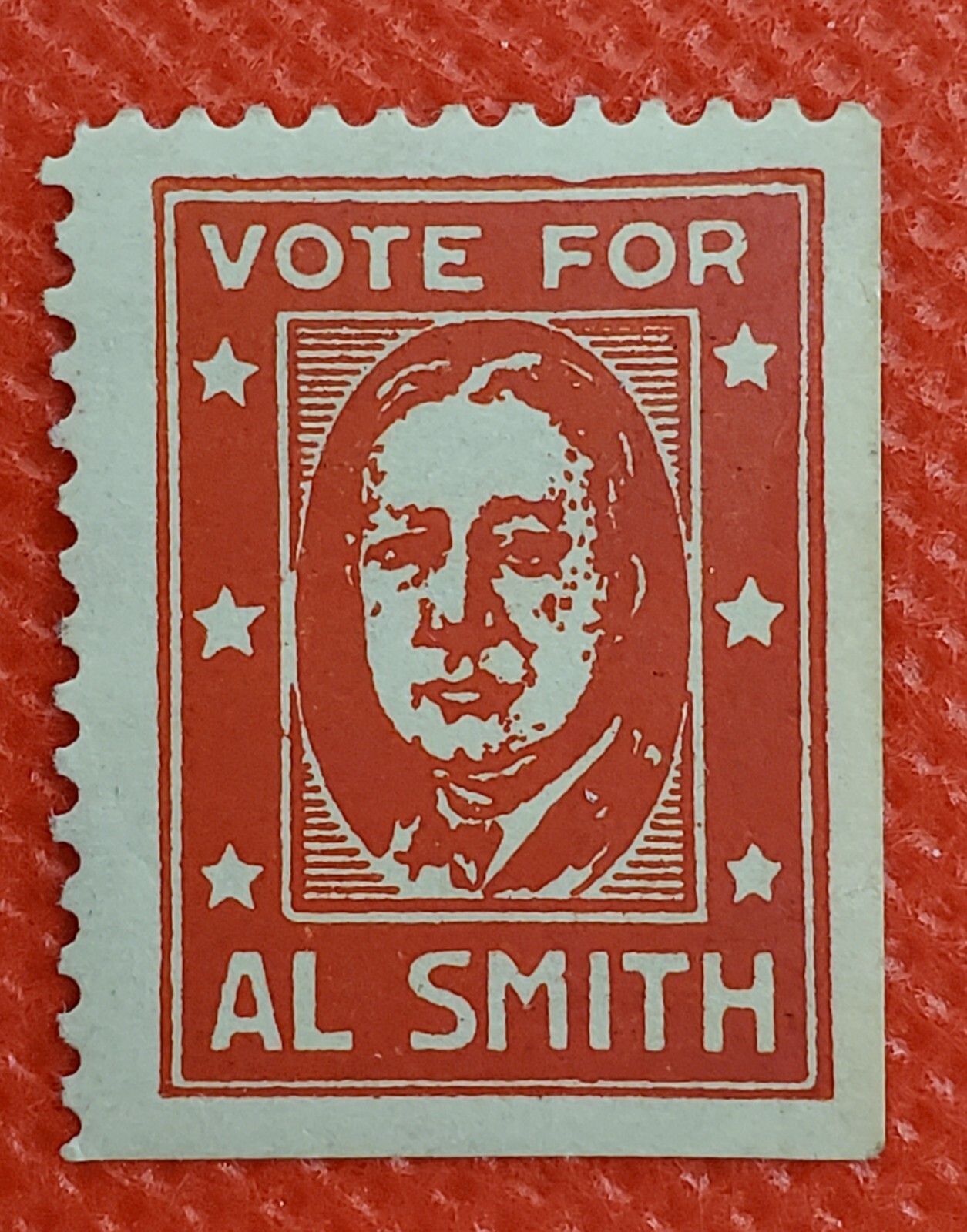 Al Smith 1928 Vote For Al Smith Presidential Campaign Poster Stamp New York Gove