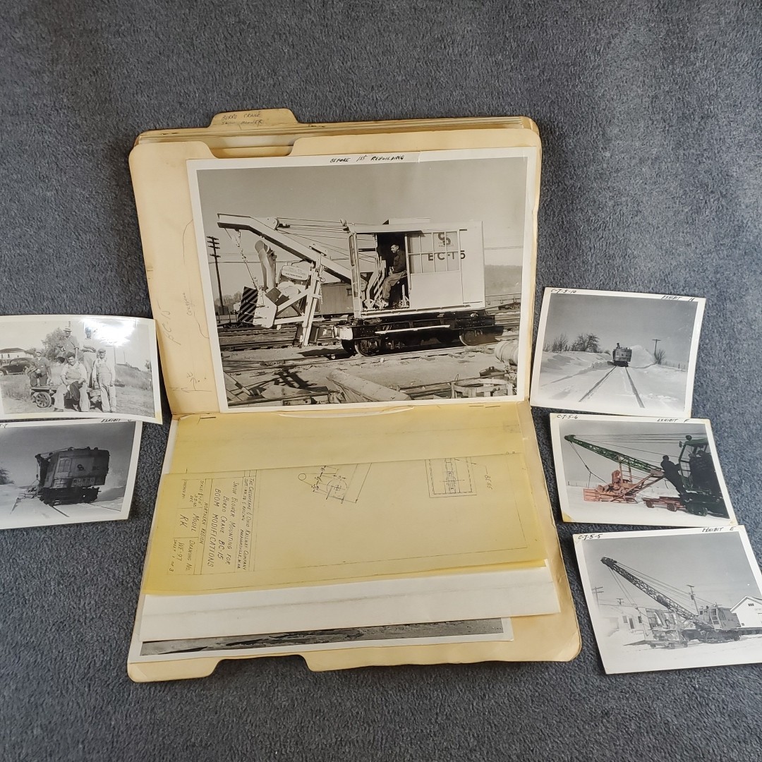 Lot Of VTG C&O RY Co 1964 Burro Crane Snow Blower Rebuild Photos And Blueprints 