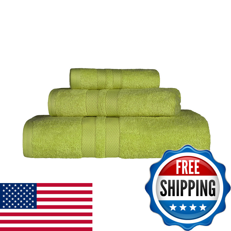 Superior Ultra-Soft 3-Piece Cotton Towel Set Daily Use For Bathroom Guest Room
