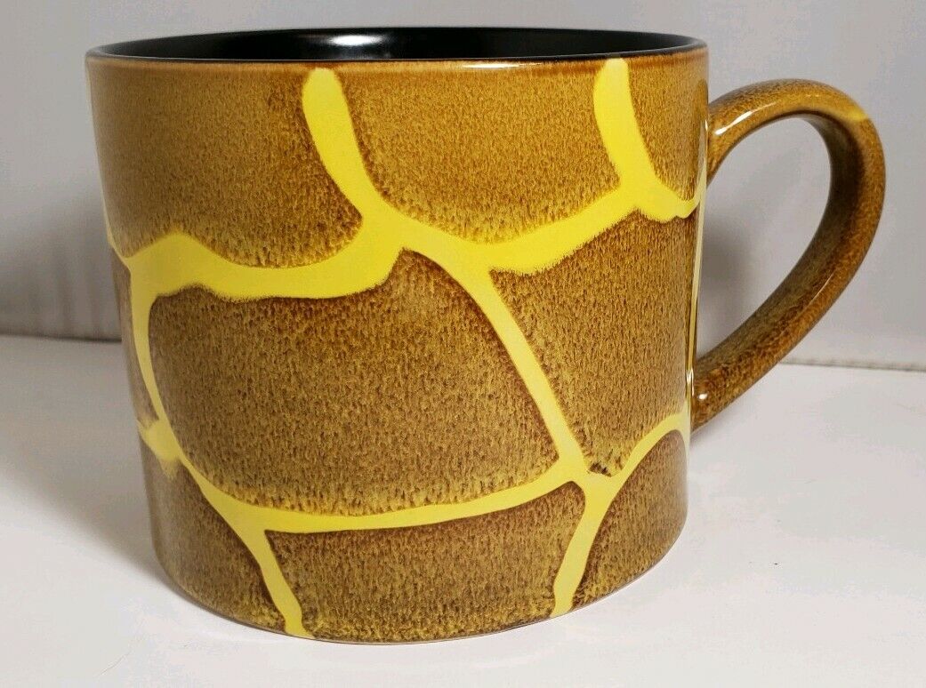 Giraffe Coffee Mug Animal Print Blue Harbour Ceramic Cup 16oz Giraffe Print