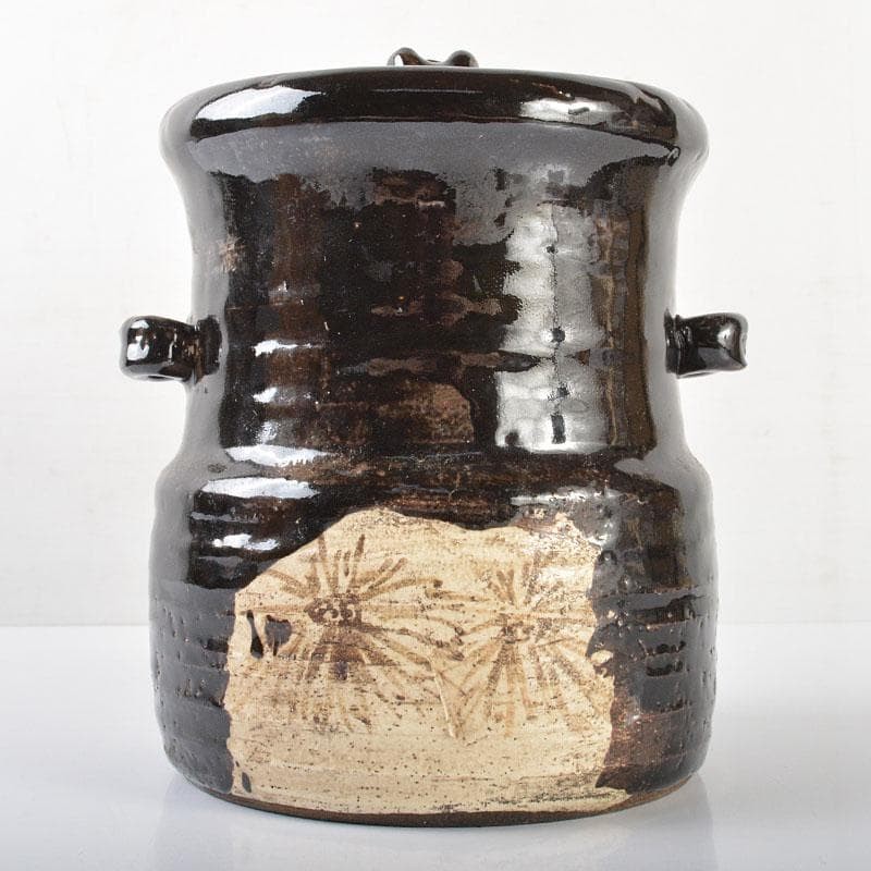 Rosanjin Kitaoji water jar Japanese Pottery of Oribe 20x15cm/7.87x5.9\