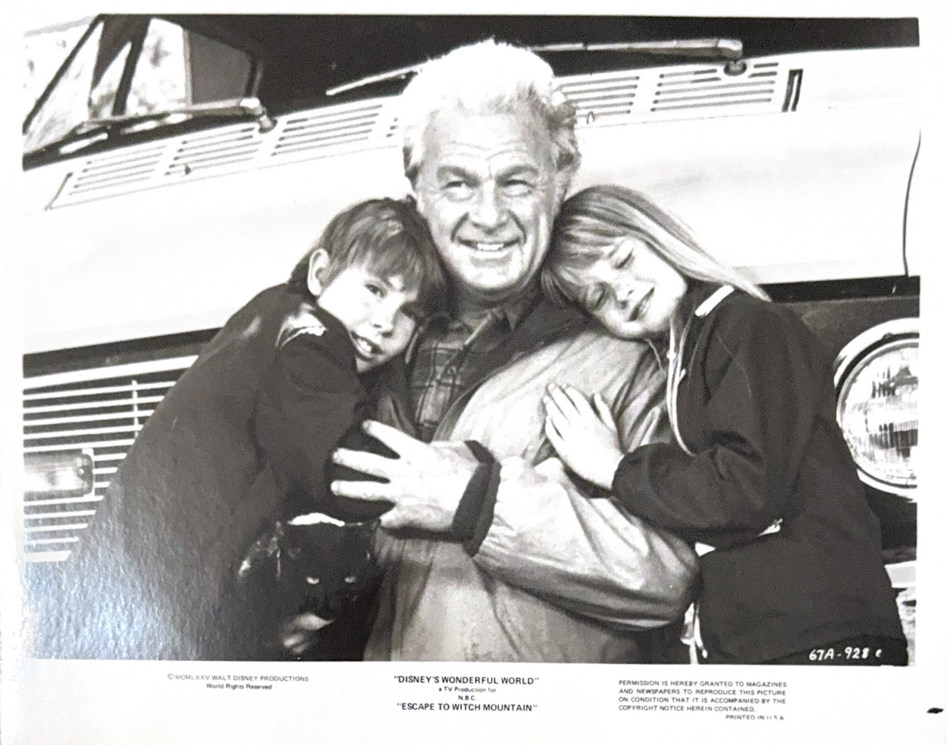 Vintage 1980 NBC Escape to Witch Mountain Press Photo Eddie Albert