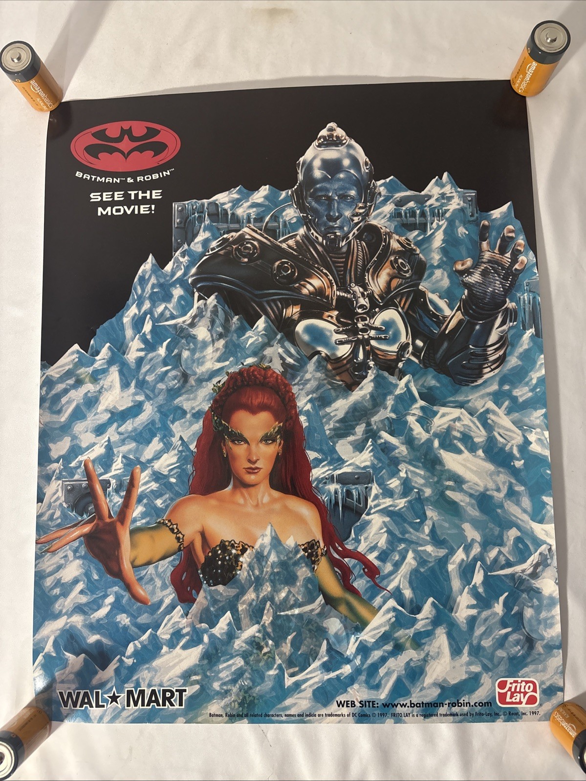 1997 Batman & Robin Mr Freeze Poison Ivy  - Walmart / Frito-Lay poster