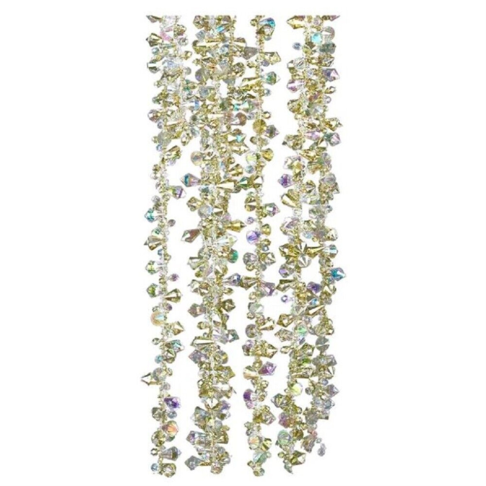 Iridescent and Gold Beaded Garland 9 Feet H2086GO Iridescent and Gold Beaded Garland 9 Feet H2086GO