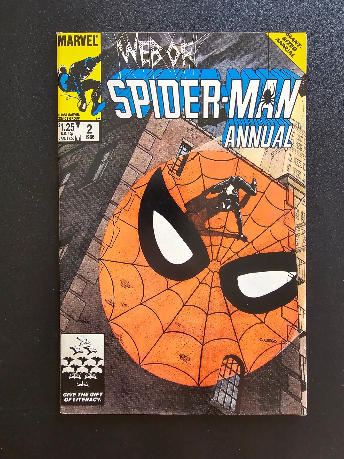Marvel Comics Web of Spiderman Annual #2 September 1986 Charles Vess Cover