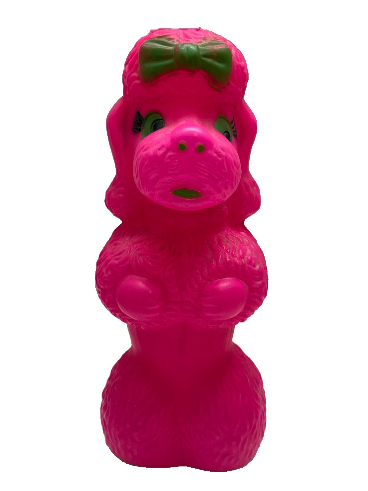 Vintage Pink Poodle A.J. Renzi 1965 Plastic Blow Mold Piggy Bank 15”