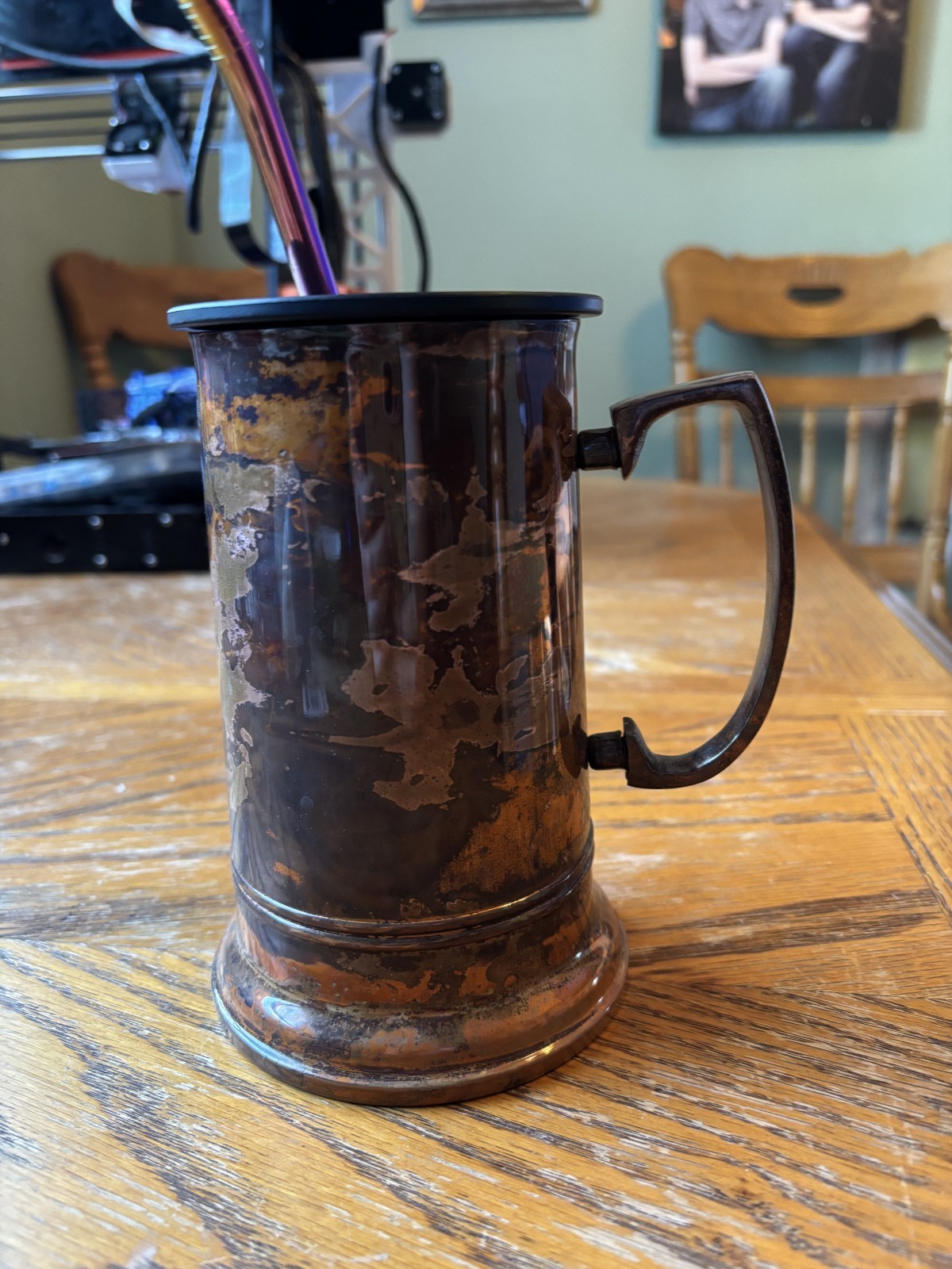 Wild Bill's Craft beverage Co 2025 soda mug copper authentic with straw and lid