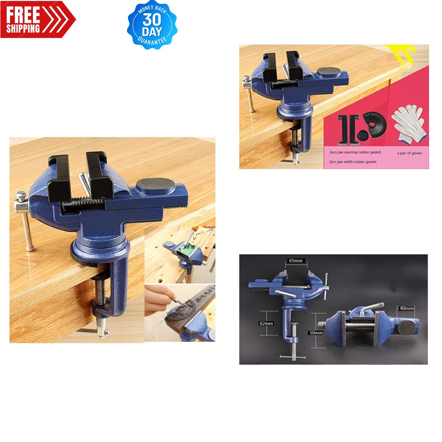 2.5-Inch Clamp-On Home Vise | Durable Cast Iron, Ultimate Workspace Solution 2.5-Inch Clamp-On Home Vise | Durable Cast Iron, Ultimate Workspace Solution