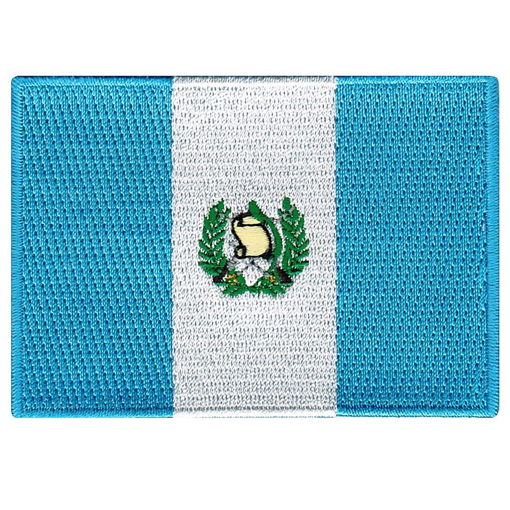 GUATEMALA FLAG PATCH embroidered iron-on CENTRAL AMERICAN EMBLEM BANNER PARCHE