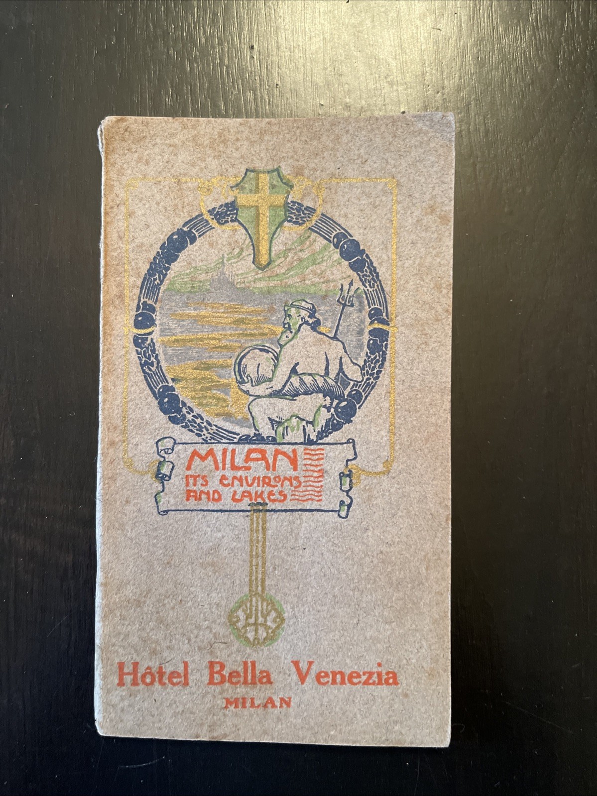 1912 Milan Italy Hotel Bella Venezia Tourist Guide With Pullout Map
