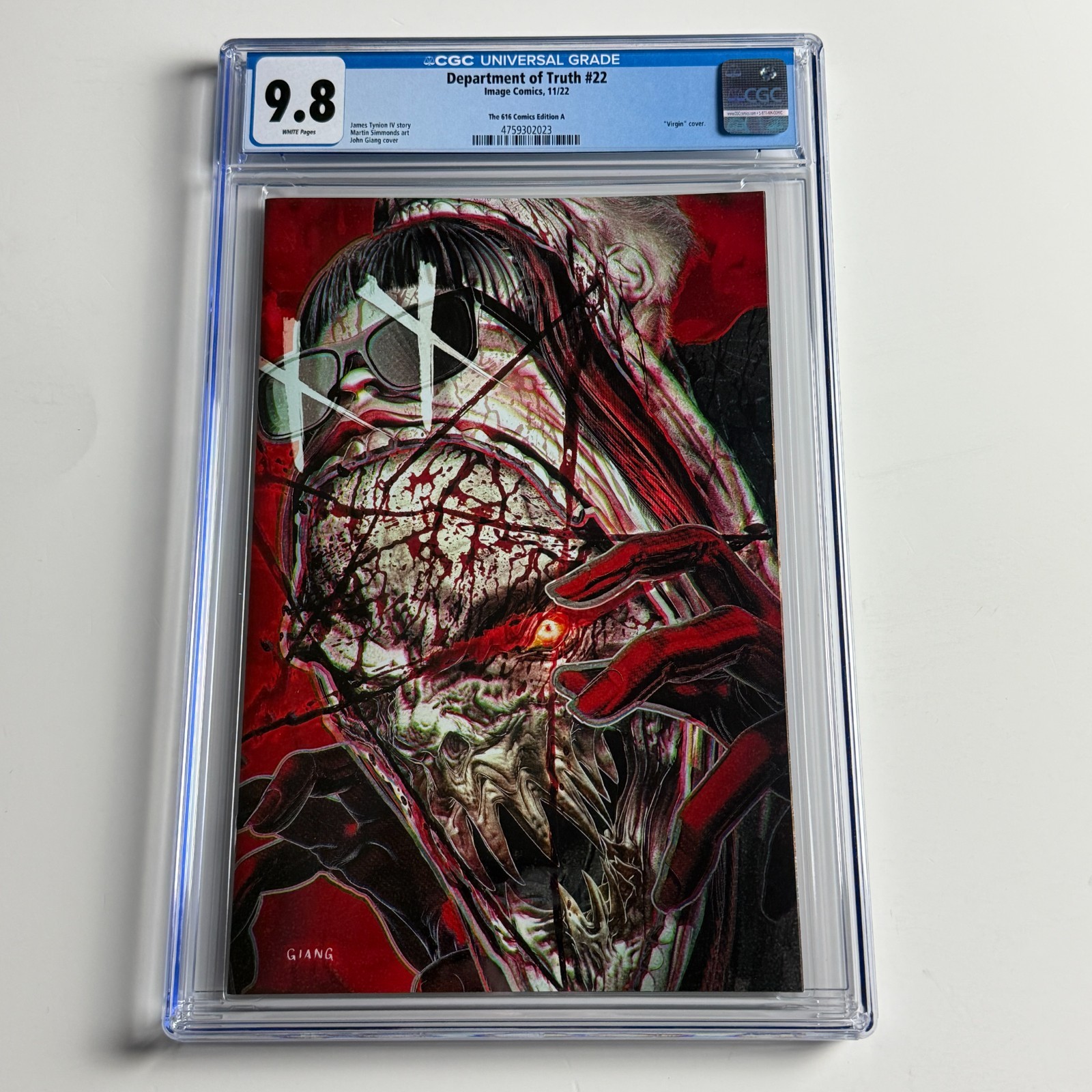Department of Truth #22 CGC 9.8 John Giang Virgin Edition A 616 Comics Exclusive
