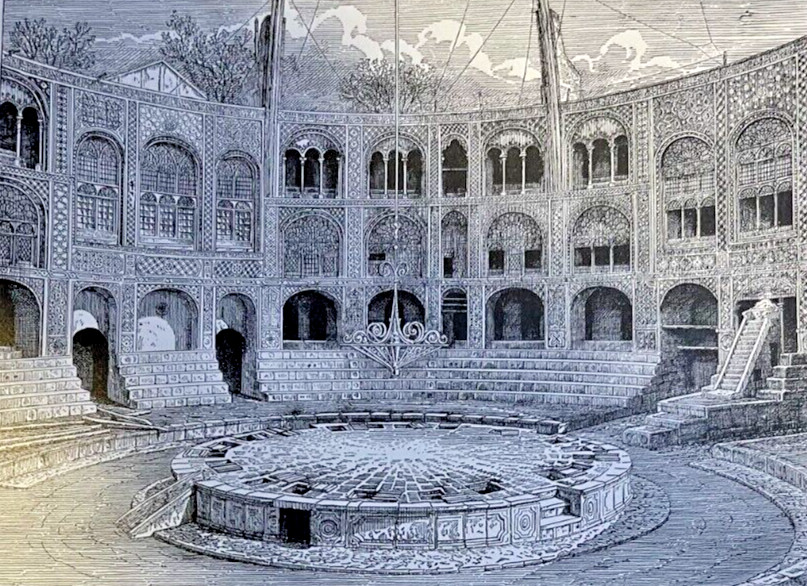 1886 Tehran Iran Royal Theater Bazaar Royal Summer Resort Royal Palace