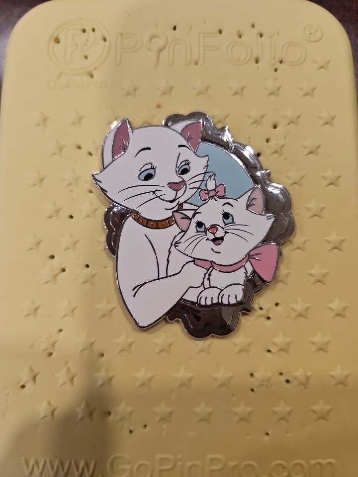 2025 Disney Parks The Aristocats Marie & Duchess Silver Frame OE Pin