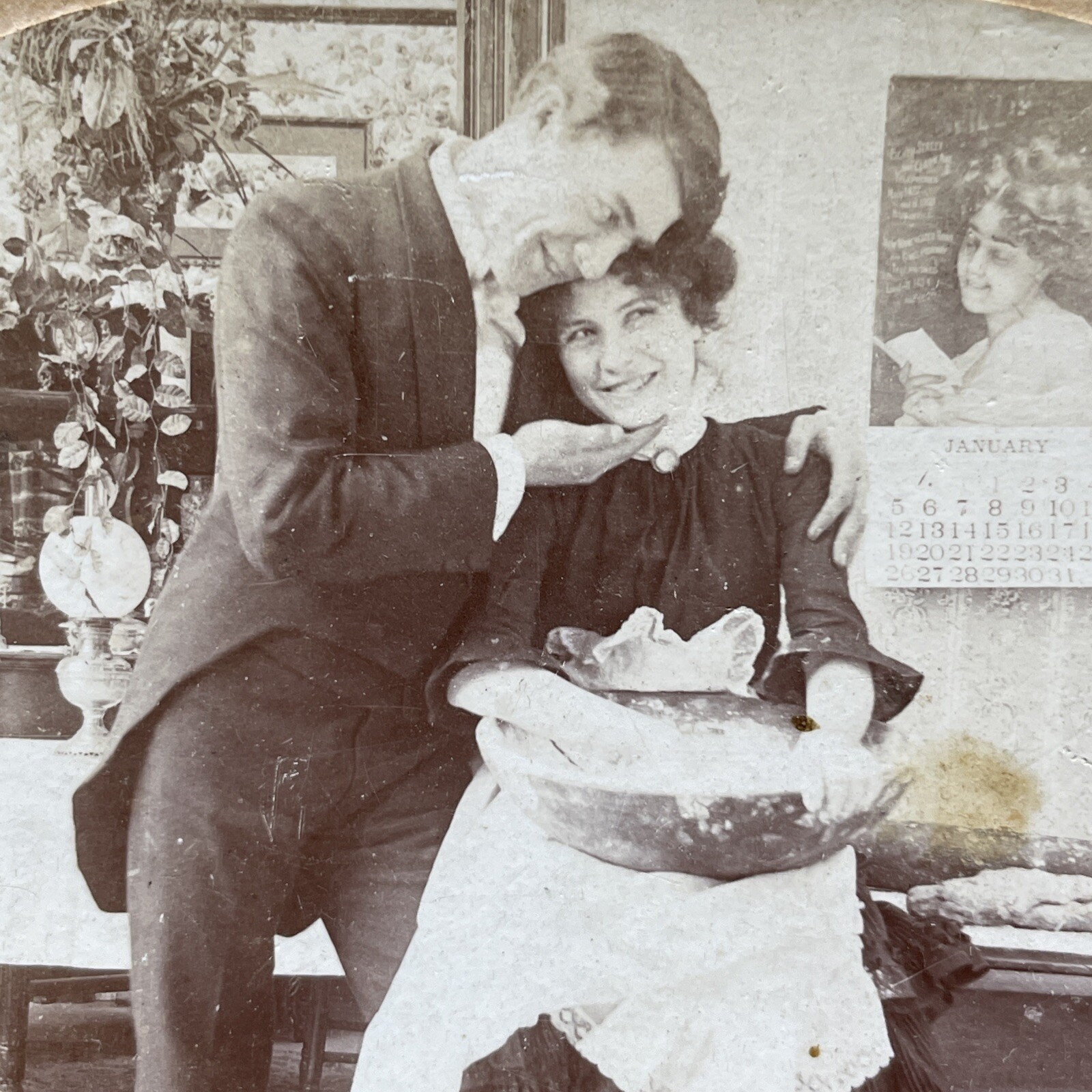 Man & Maid Stereoview Keystone View Co. 1903 Humorous Flirtation Card Man & Maid Stereoview Keystone View Co. 1903 Humorous Flirtation Card