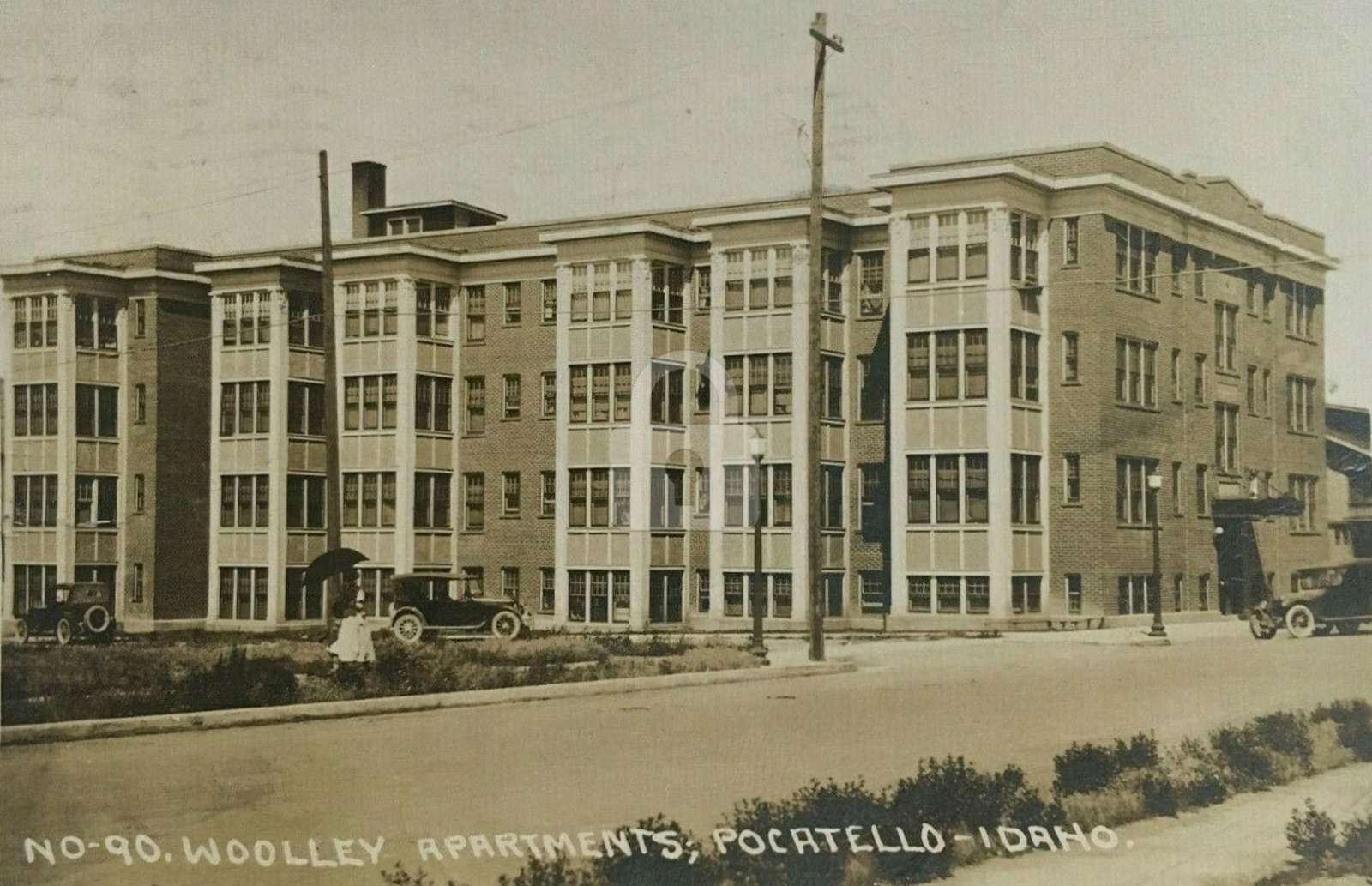 POCATELLO ID Woolley Apartments 1923 RPPC Postcard Copy