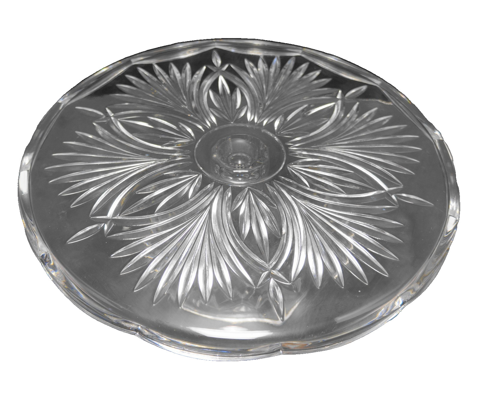 Royal Limited Bohemia Czech Lead Crystal Cake Stand 11 1/2 IN
