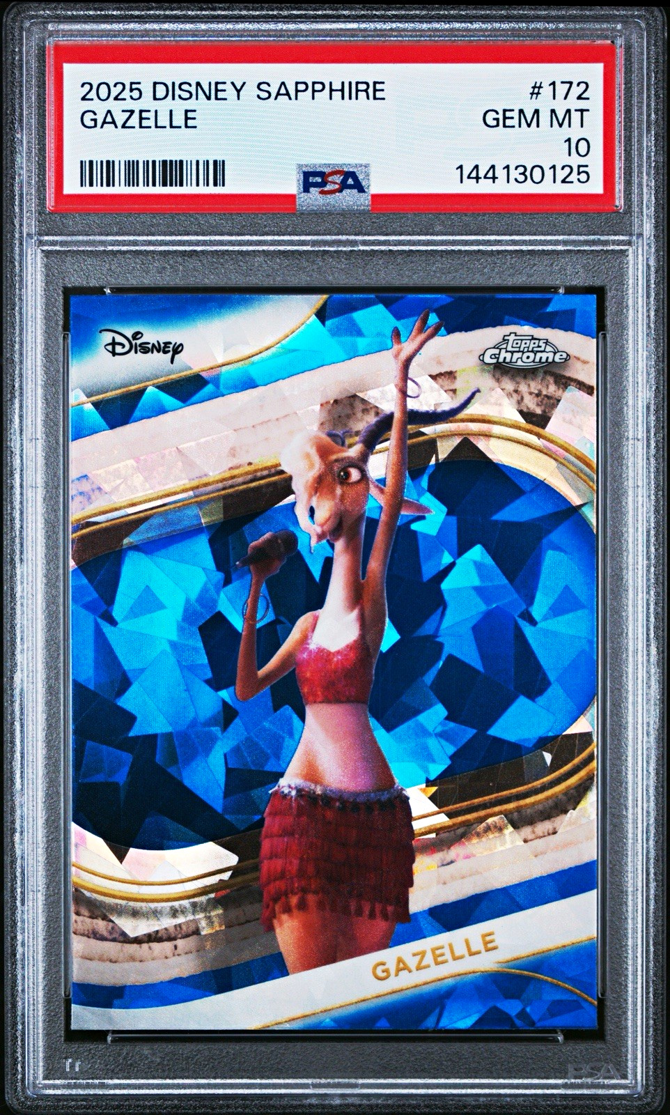 Topps 2025 Disney Sapphire Gazelle #172 PSA 10 English Non-Sport Trading Card