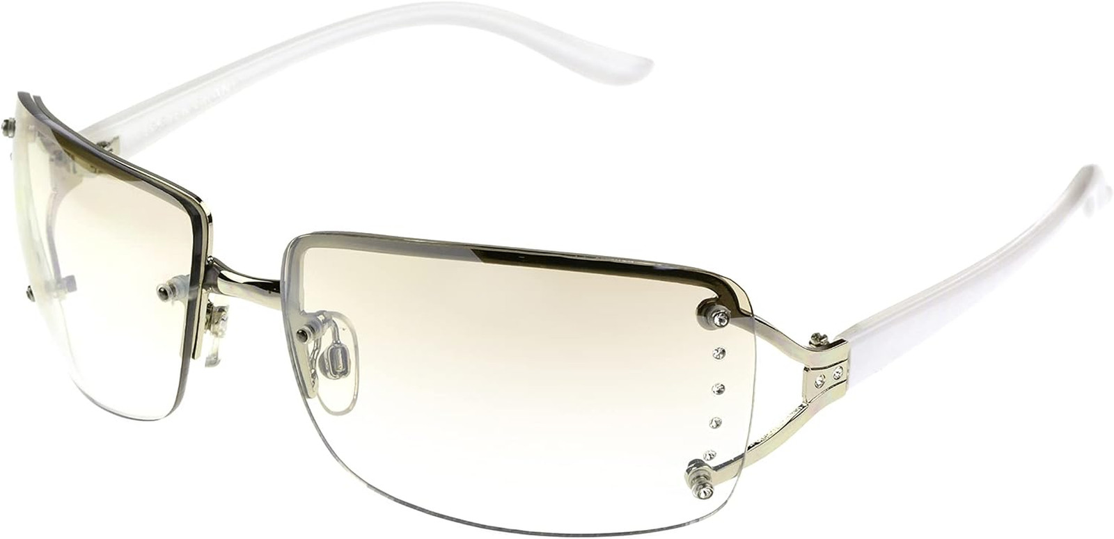 Foster Grant Women's Vera Oval Sunglasses White Black