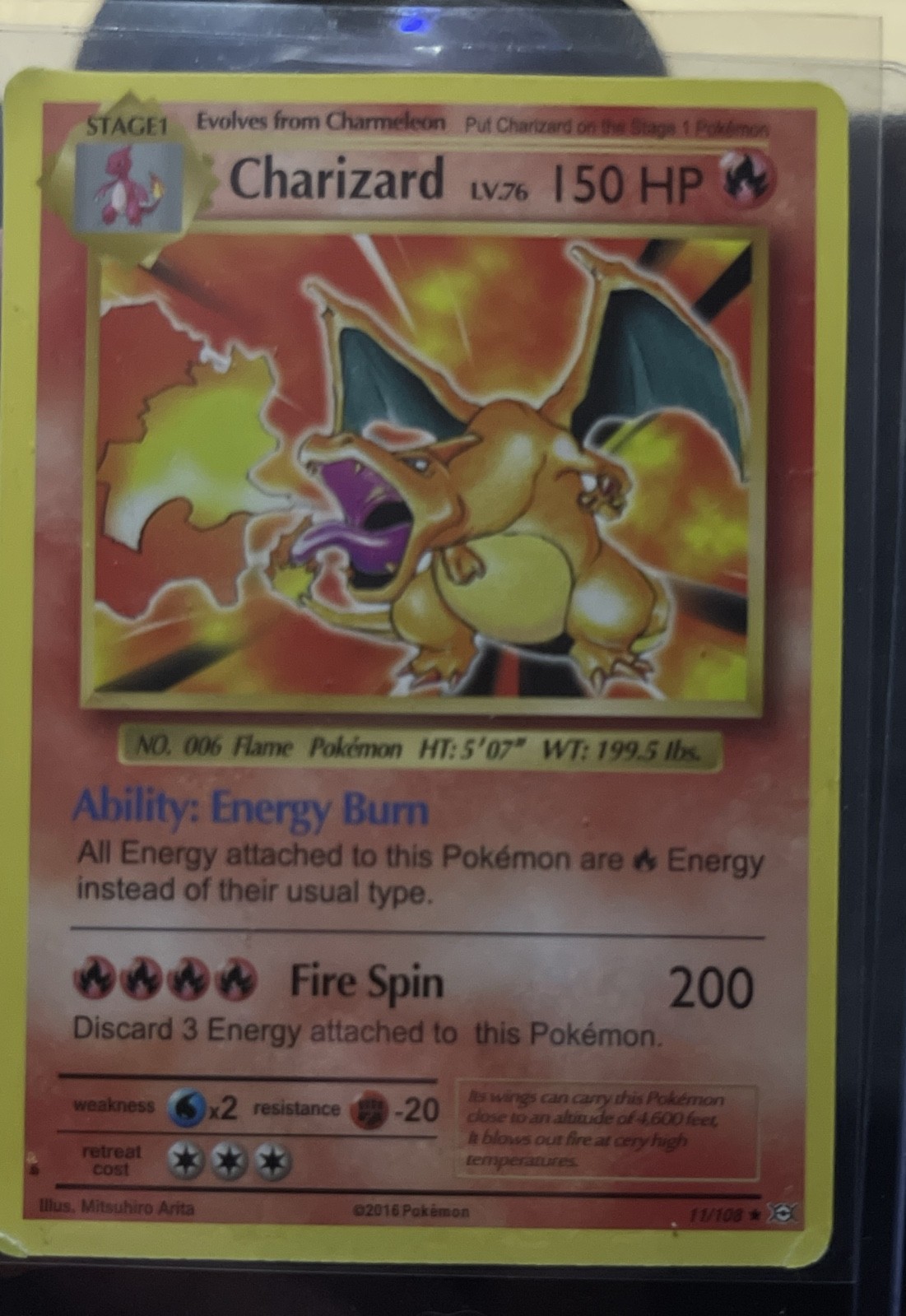 Charizard 11/108 Evolutions Holo