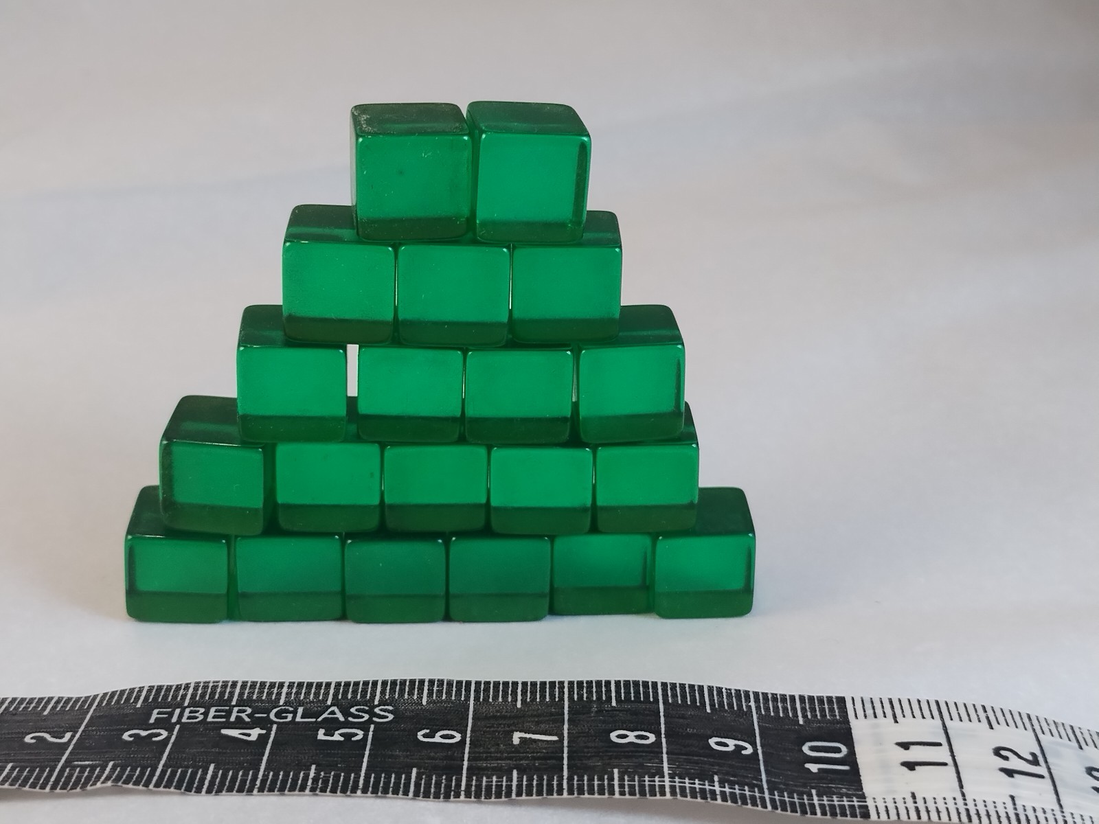 Lot Of 20 Vintage Transparent Green Bakelite Cubes 