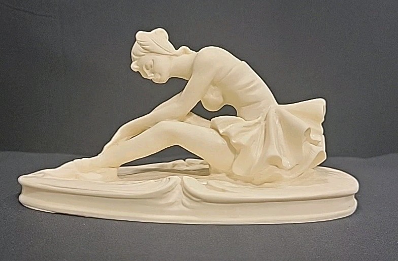Vintage Ballerina Figurine, Dying Swan/Swan Lake, Italy/Italian Bisque Porcelain Vintage Ballerina Figurine, Dying Swan/Swan Lake, Italy/Italian Bisque Porcelain