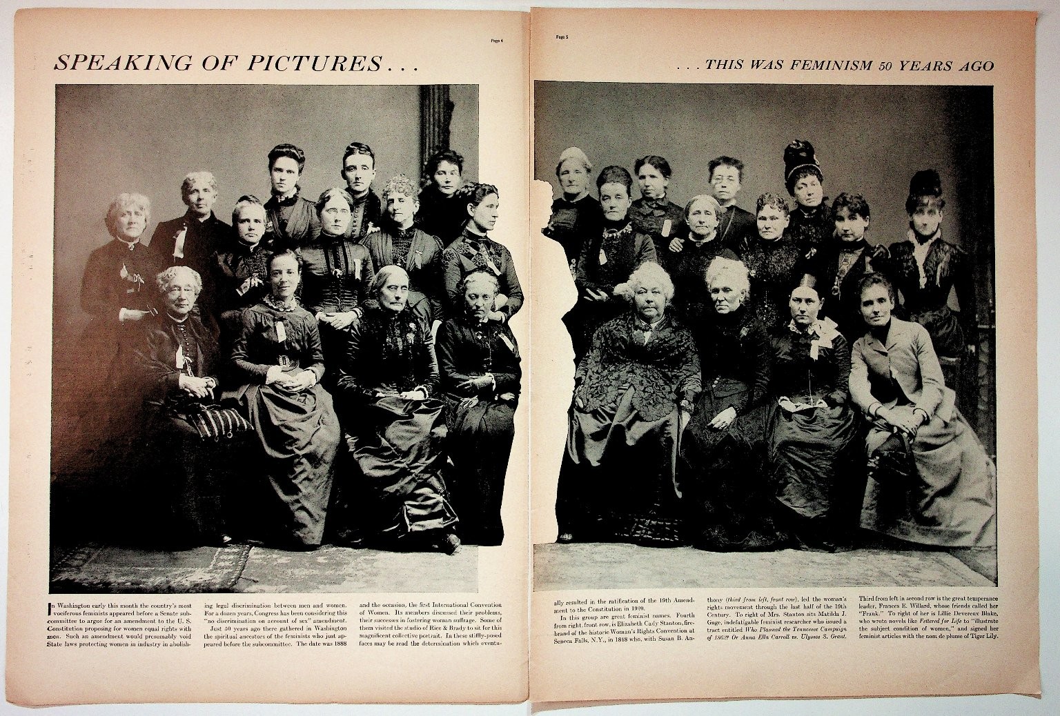 1938 Magazine Page Women's Suffrage Movement Photos History Ephemera