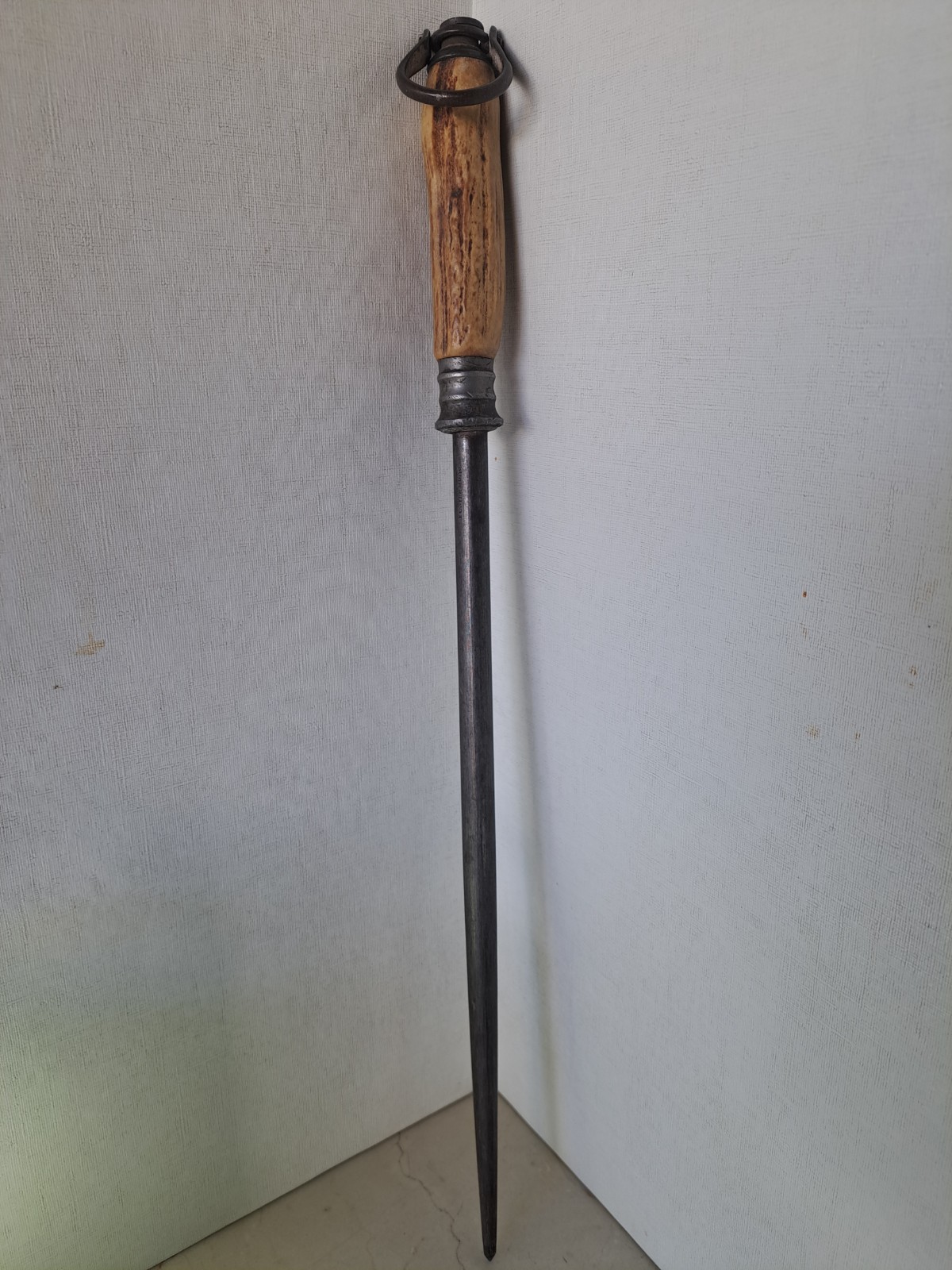 ANTIQUE FOSTER BROS Knife Sharpener 14” Steel Honing Rod RARE 