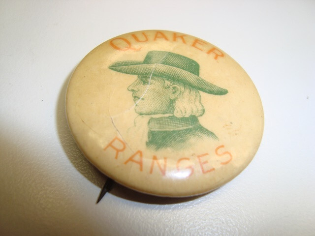 Circa 1940s Quaker Ranges Celluloid Pinback