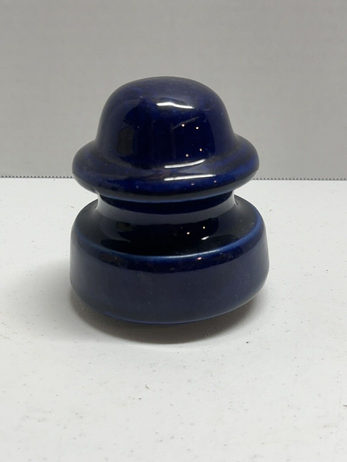 Scarce Antique Insulator Ceramic Cobalt Blue