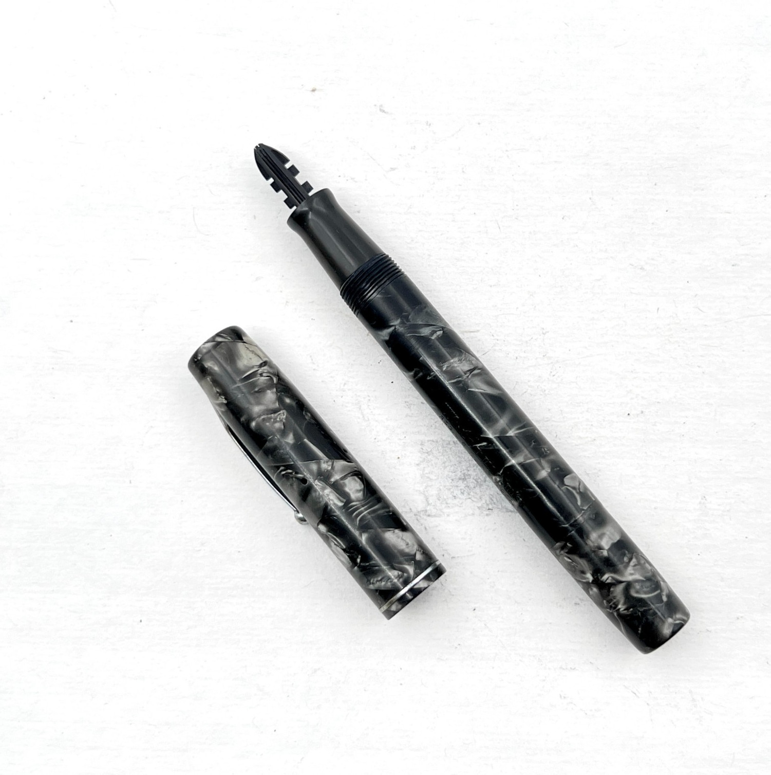 VTG Waterman 1930s Glass Cartridge Fountain Pen Steel Quartz (No Nib) AS IS