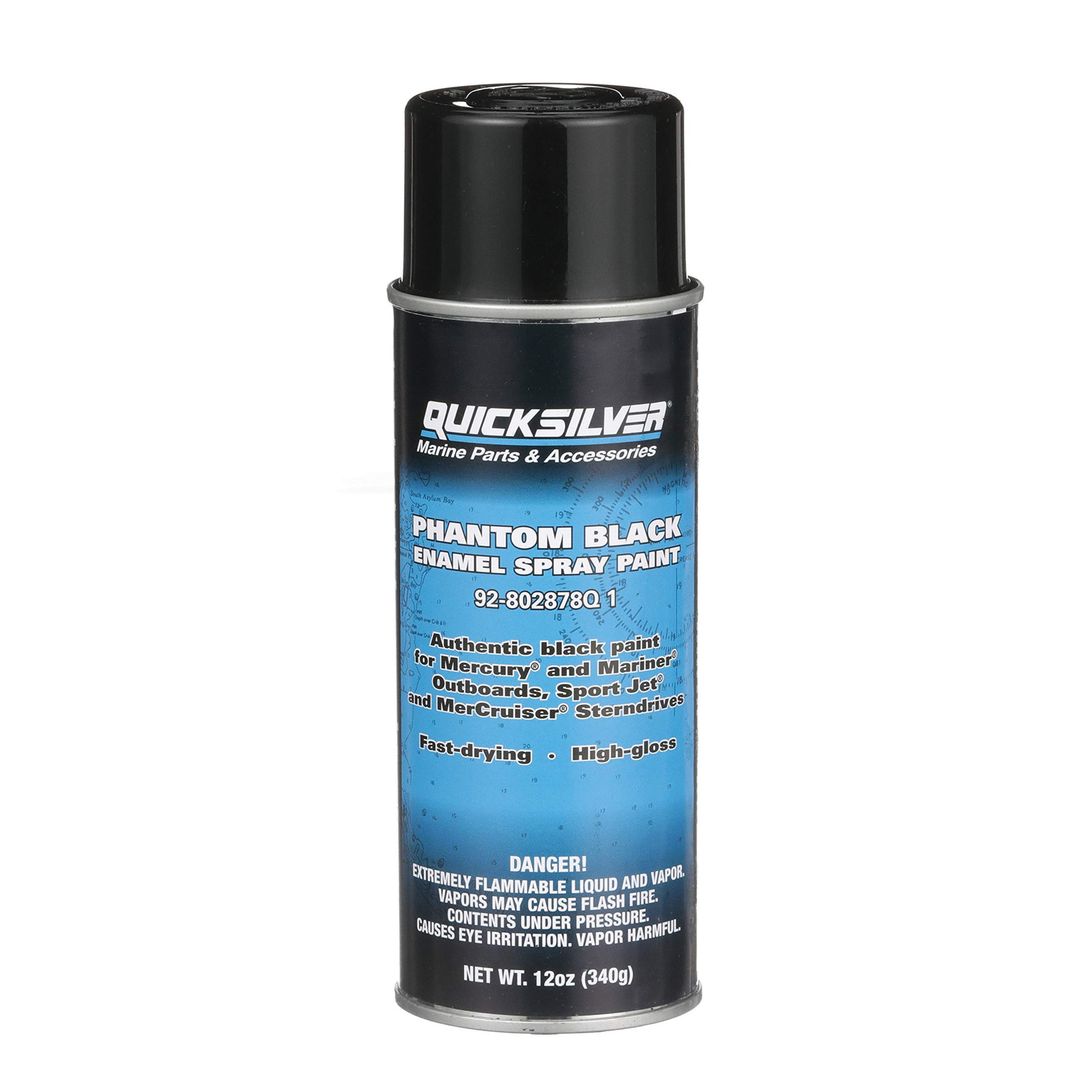 12 Ounce Phantom Black Spray Paint for Mercury Outboards MerCruiser Engines 12 Ounce Phantom Black Spray Paint for Mercury Outboards MerCruiser Engines