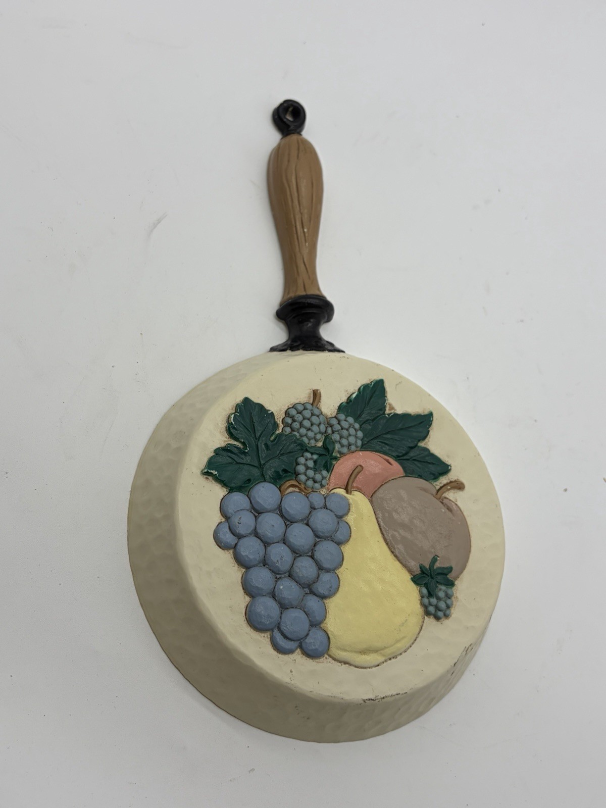 1990s Homco Home Interiors Fruit Frying Pan Wall Hanging 12.5 1990s Homco Home Interiors Fruit Frying Pan Wall Hanging 12.5