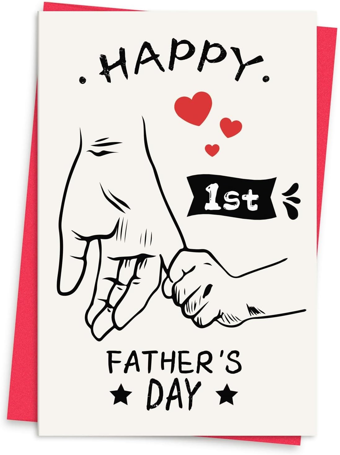 Funny 1st Father's Day Card Gift New Dad Cute Greeting Premium Quality Card
