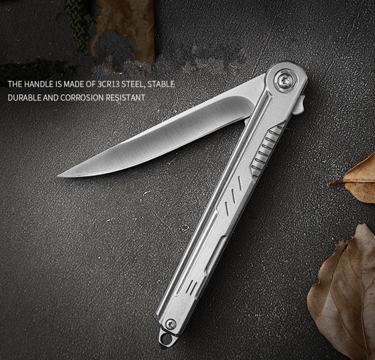 Pocket Knife，Gentleman’s Slim Knife with 7CR13Mov Stainless Steel Blade...